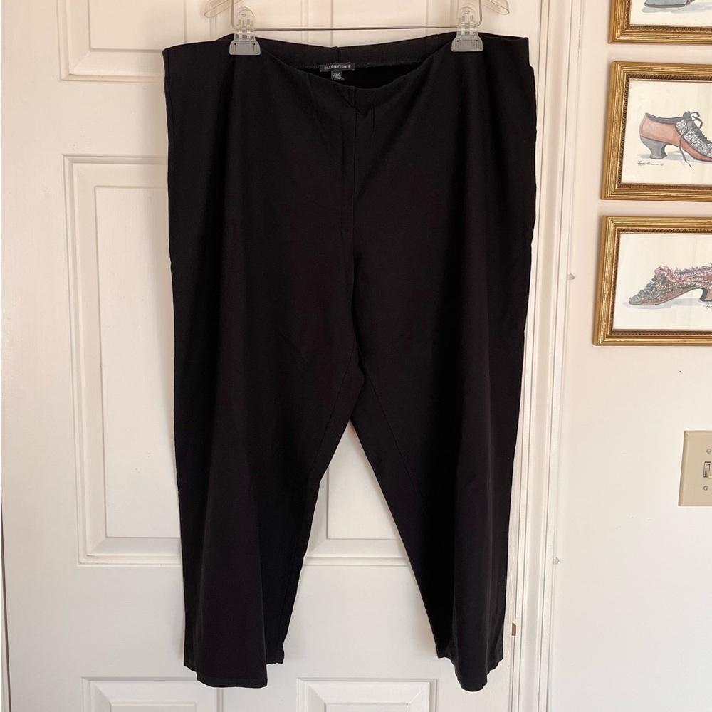 Eileen Fisher Black Pants Elastic Waistband Size 2X